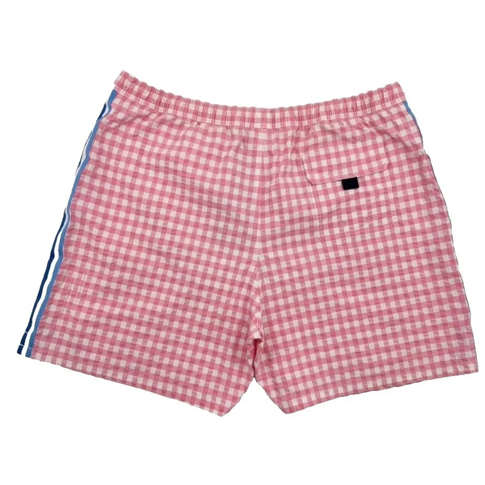 Vineyard Vines Swim Trunks Pink‎ Gingham Check Mesh Lined Size XL Preppy Beach